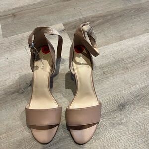 Nine West Nude Ankle Strap Heels